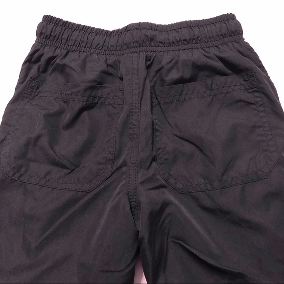 Athletic Works Black Track Pants with Sporty Stripe Accent Drawstring Waist - Picture 3 of 6